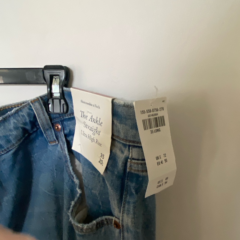 Abercrombie & Fitch ankle straight jeans size 34 w 20 l